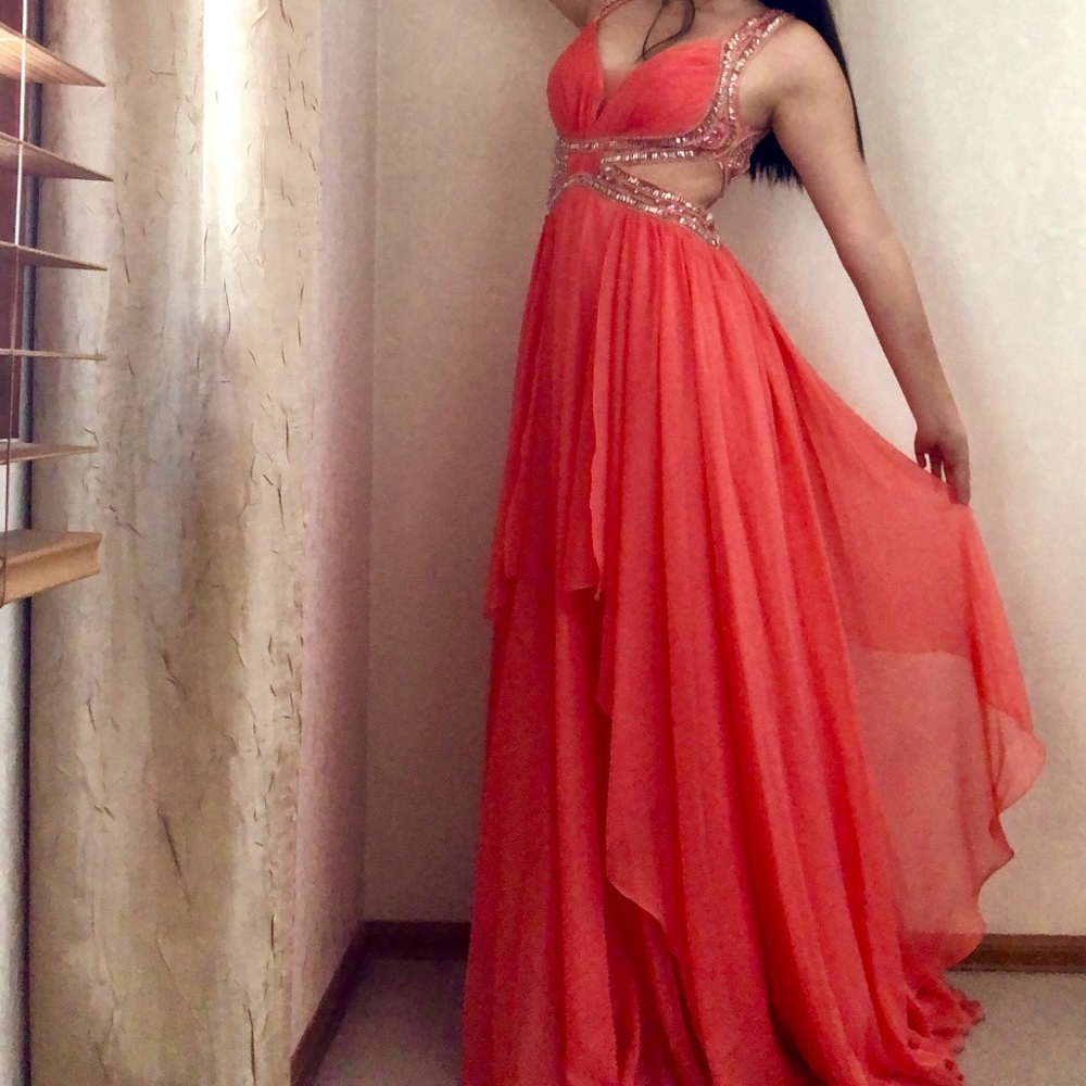 Sherri Hill Coral Gown